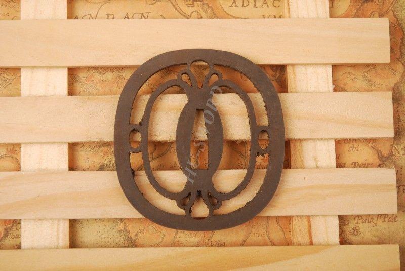 Iron Tsuba Hand Guard For Japanese Samurai Sword Knives Katana Wakizashi Ht061