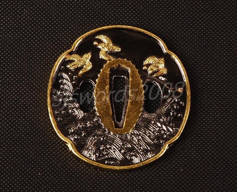 Nice Tsuba Bird Carved Tsuba Guard Alloy For Japanese Sword Katana Sj050