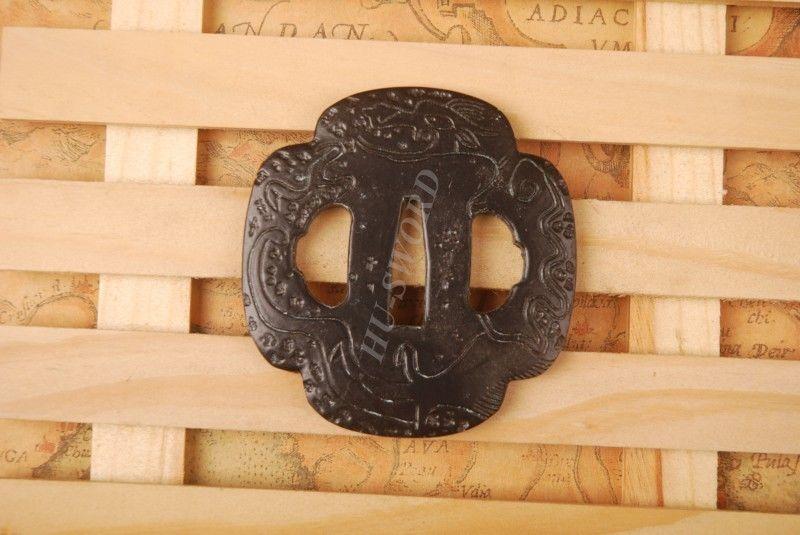 Iron Tsuba Hand Guard For Japanese Samurai Sword Knives Katana Wakizashi Ht015