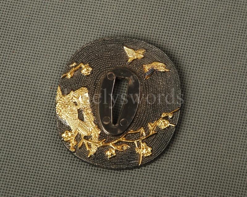 Japanese Samurai Katana Wakizashi Sword Guard Tsuba Hj139