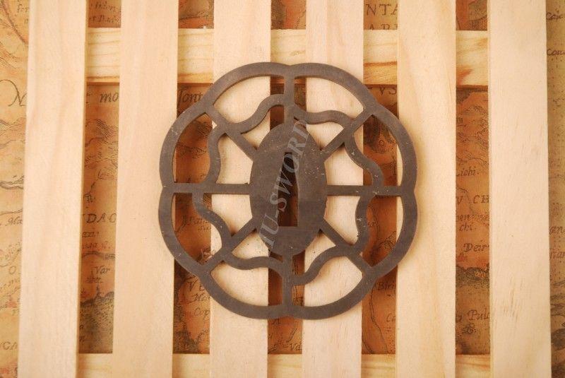 Iron Tsuba Hand Guard For Japanese Samurai Sword Knives Katana Wakizashi Ht030