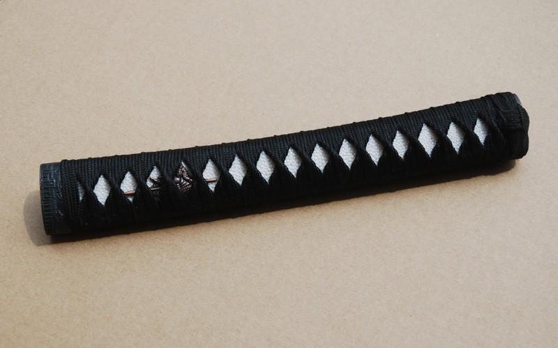 Samurai Sword Japanese Katana Sword Handle Tsuka Real Rayskin Fuchi Kashira Hz6